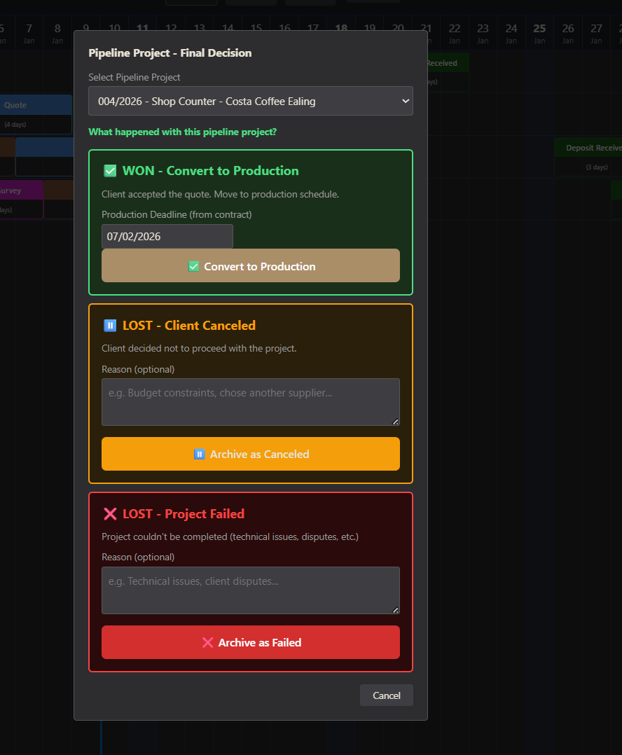Final Decision Modal